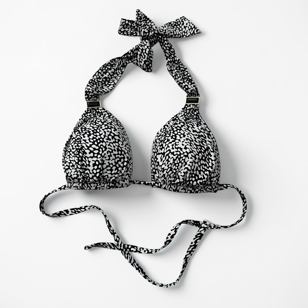 La Blanca Black and White Patterned Bikini Top - Picture 2 of 4